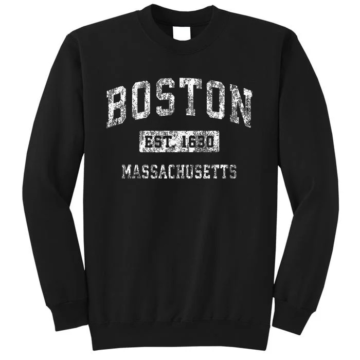 Boston Massachusetts MA Vintage Established Sports Design Sweatshirt