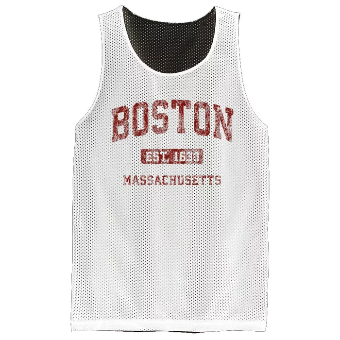 Boston Massachusetts Ma Vintage Athletic Sports Design Mesh Reversible Basketball Jersey Tank