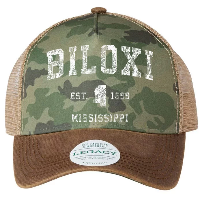 Biloxi Mississippi Ms Vintage Athletic Sports Design Legacy Tie Dye Trucker Hat