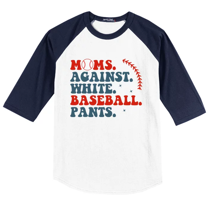 Baseball Mom Moms Against White Baseball Pants Baseball Sleeve Shirt