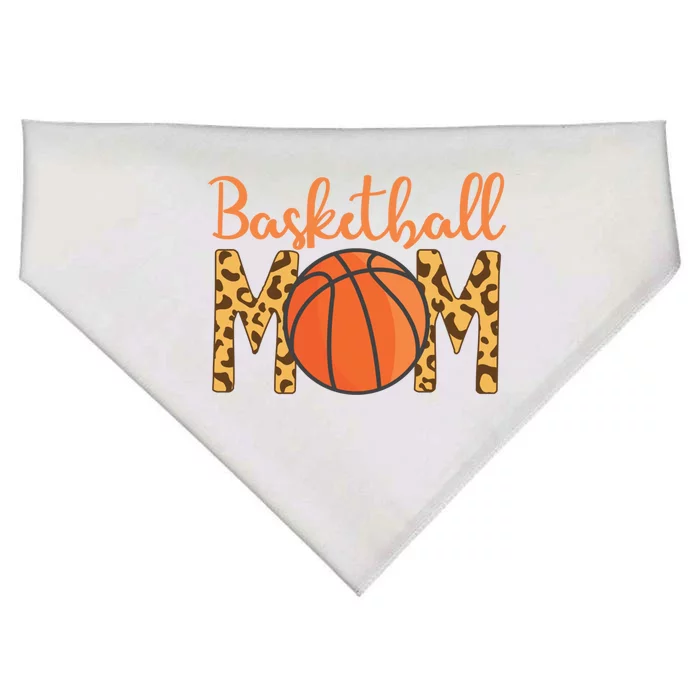 Basketball Mom Mother's Day Leopard Print Basketball Mom Meaningful Gift USA-Made Doggie Bandana