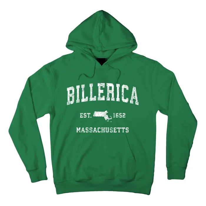 Billerica Massachusetts Ma Vintage Athletic Sports Hoodie