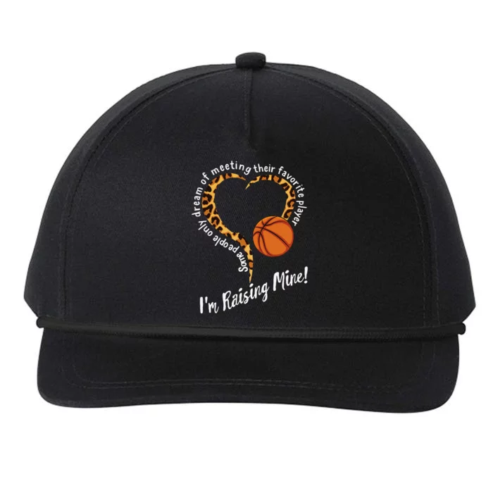 Basketball Mom Mothers Day Raising Favorite Player Leopard Snapback Five-Panel Rope Hat