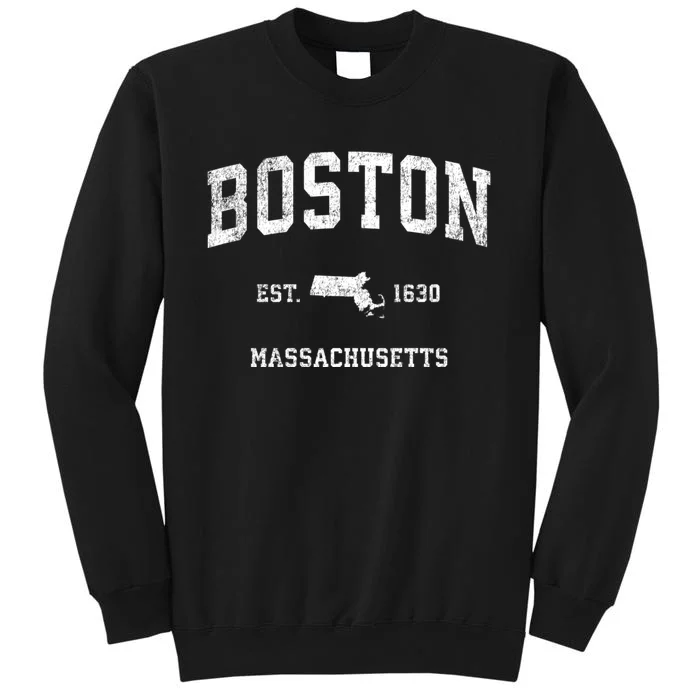 Boston Massachusetts Ma Vintage Sports Tall Sweatshirt