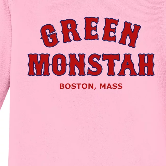 Boston Mass New England Sports Baby Long Sleeve Bodysuit