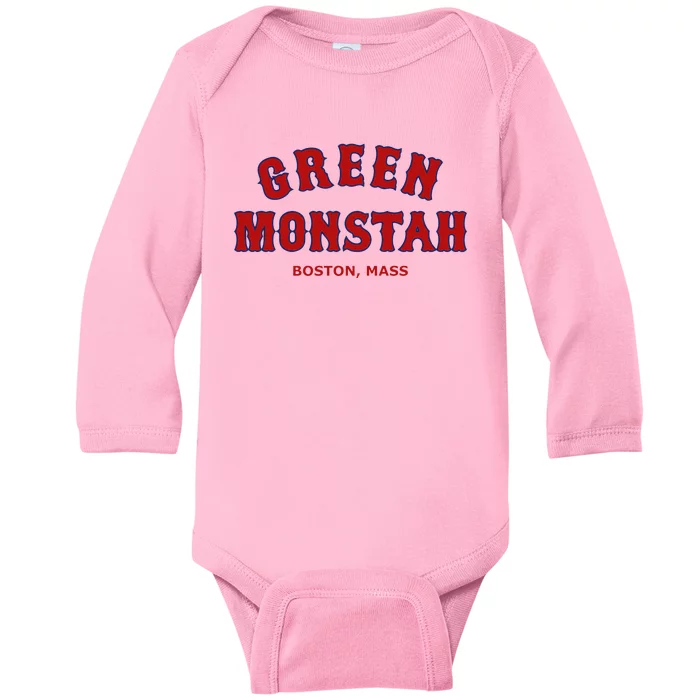 Boston Mass New England Sports Baby Long Sleeve Bodysuit