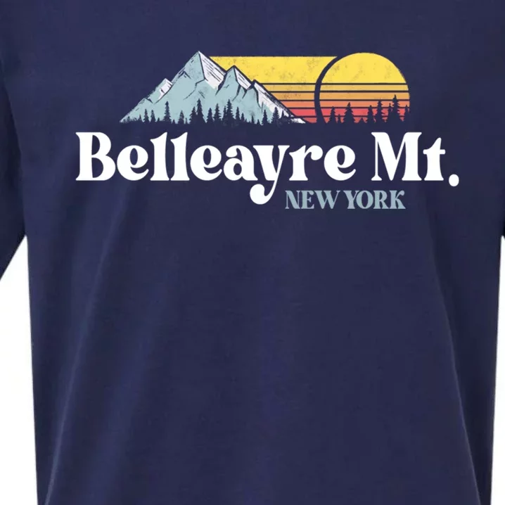 Belleayre Mountain New York Ski Slope Lift Snowboard Hiking Cool Gift Sueded Cloud Jersey T-Shirt