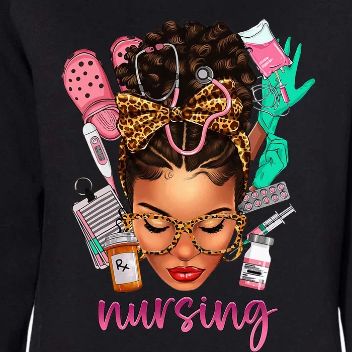 Black Melanin Nurse Black History Month Afro Hair Womens California Wash Sweatshirt