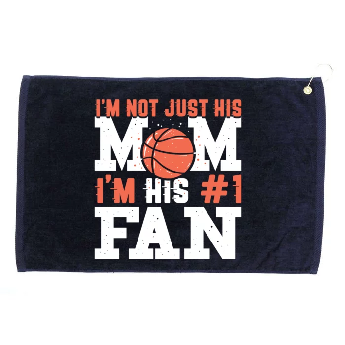 Basketball Mother Number 1 Fan Cute Gift Basketball Mom Gift Grommeted Golf Towel