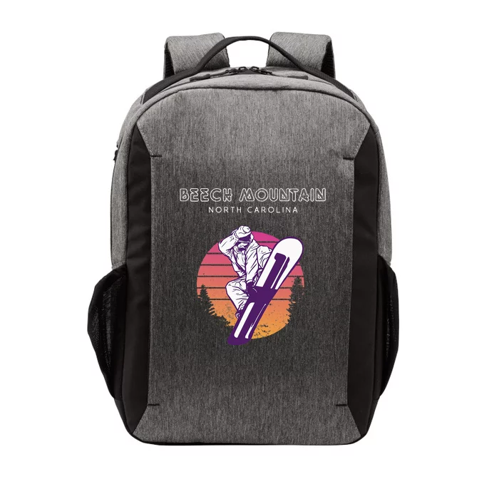 Beech Mountain North Carolina Retro Snowboarder Vector Backpack