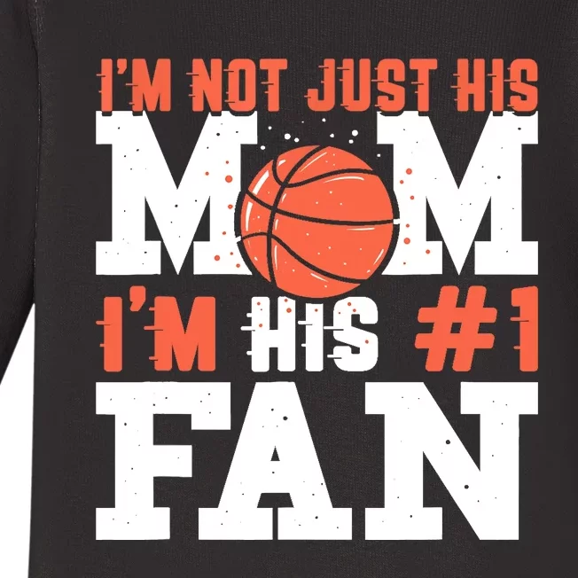 Basketball Mother Number 1 Fan - Basketball Mom Baby Long Sleeve Bodysuit