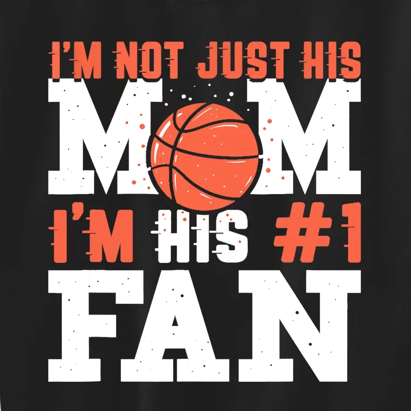 Basketball Mother Number 1 Fan - Basketball Mom Kids Sweatshirt