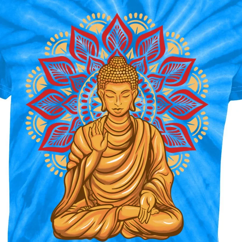 Buddha Monk Namaste Buddha Day Smile Happy Laugh Buddhism Gift Kids Tie-Dye T-Shirt