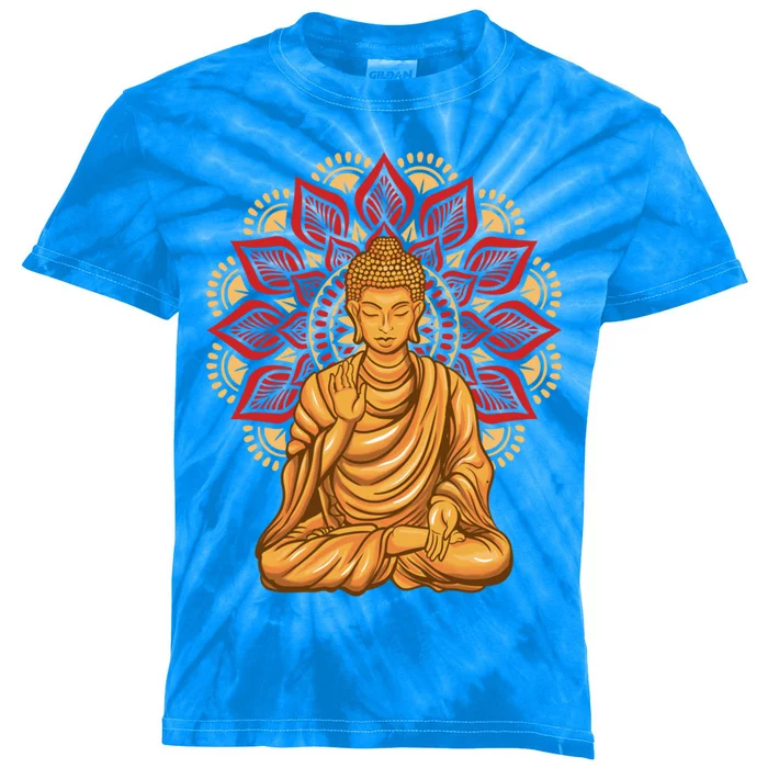 Buddha Monk Namaste Buddha Day Smile Happy Laugh Buddhism Gift Kids Tie-Dye T-Shirt