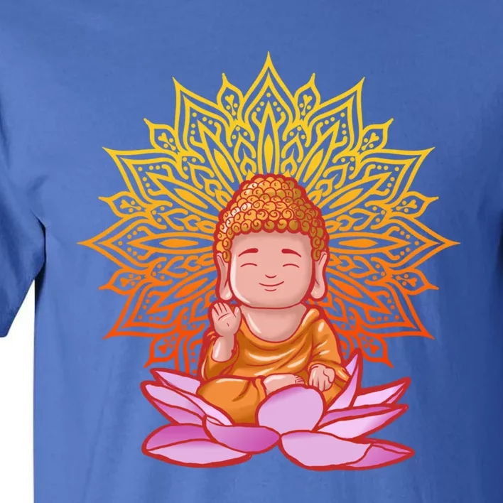 Buddha Monk Namaste Day Smile Happy Laugh Buddhism Gift Tall T-Shirt