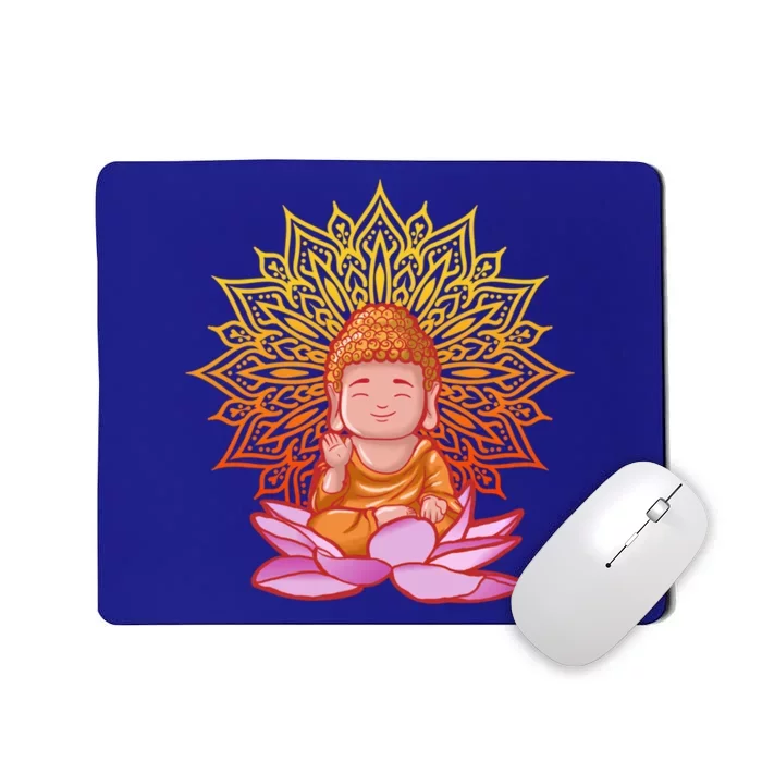 Buddha Monk Namaste Day Smile Happy Laugh Buddhism Gift Mousepad