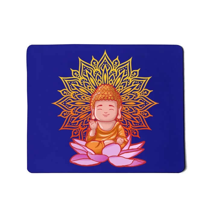 Buddha Monk Namaste Day Smile Happy Laugh Buddhism Gift Mousepad