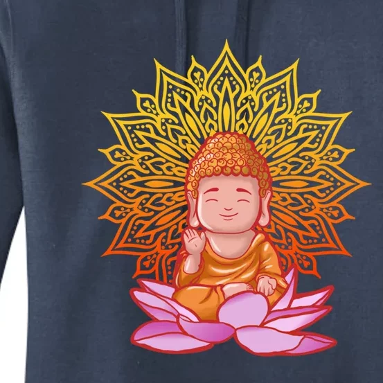 Buddha Monk Namaste Day Smile Happy Laugh Buddhism Gift Women's Pullover Hoodie