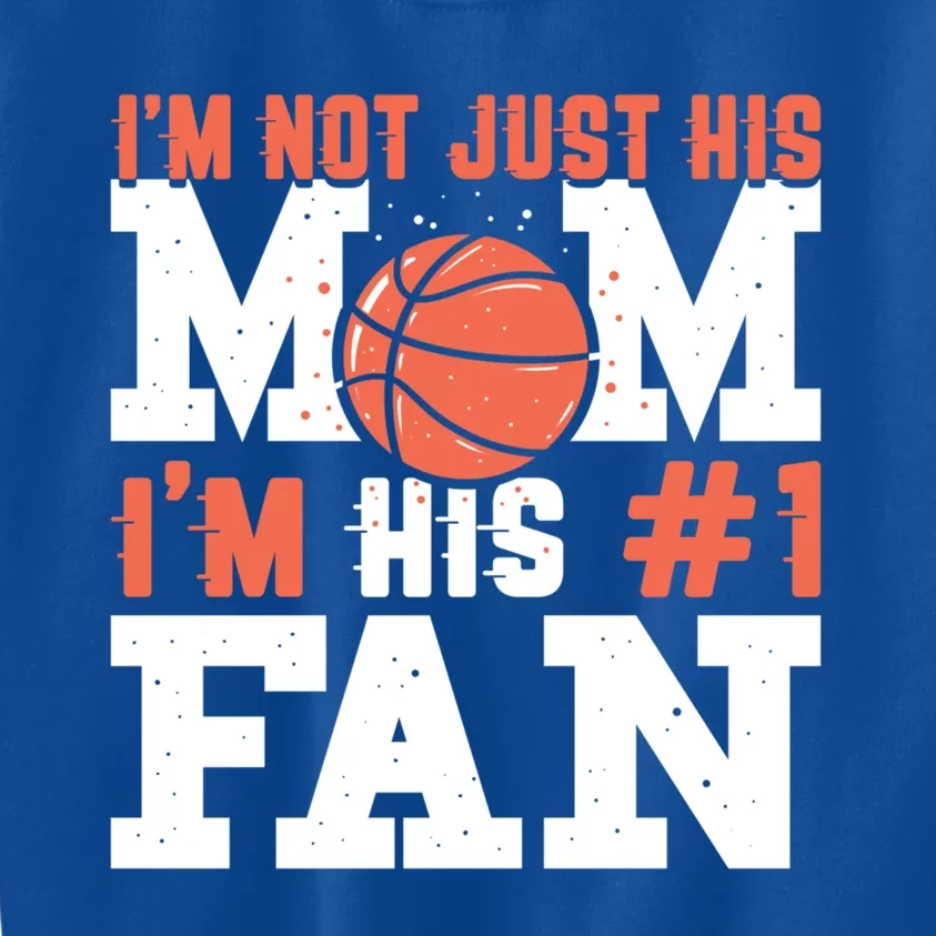 Basketball Mother Number 1 Fan Gift Basketball Mom Cute Gift Kids Sweatshirt