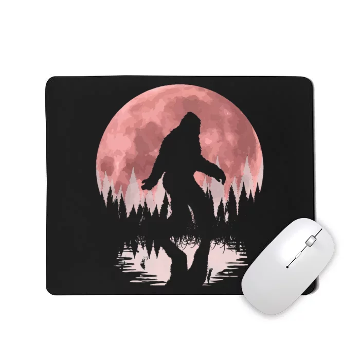 Bigfoot Moon Night Forest! Cool Sasquatch Mousepad