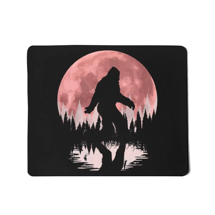 Bigfoot Moon Night Forest! Cool Sasquatch Mousepad