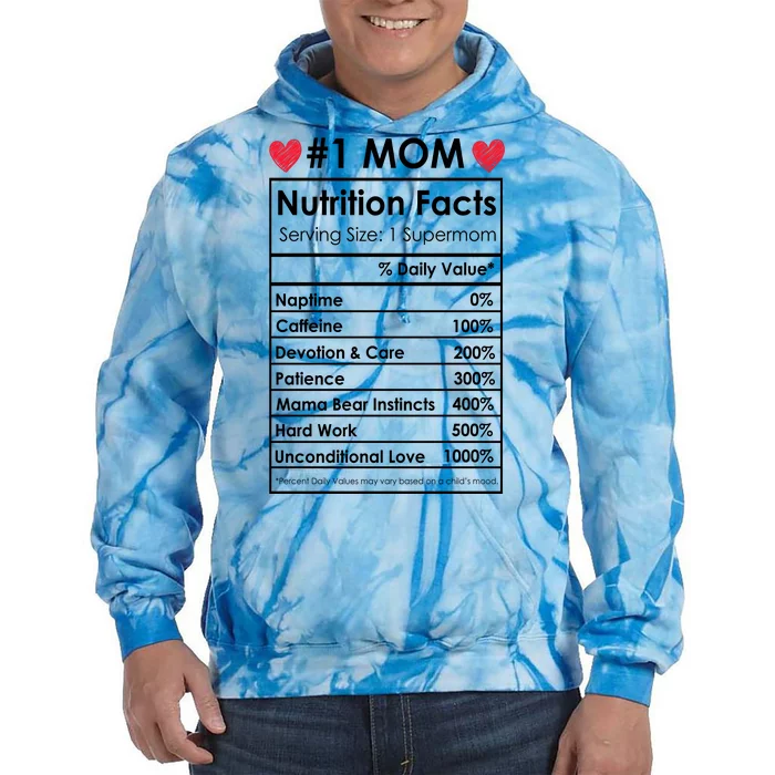 Best Mom Nutrition Facts Tie Dye Hoodie