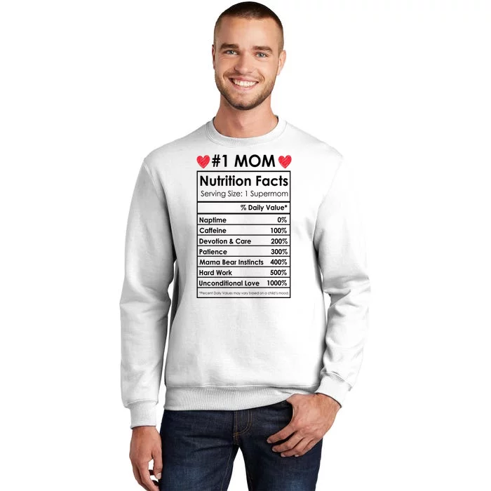 Best Mom Nutrition Facts Sweatshirt