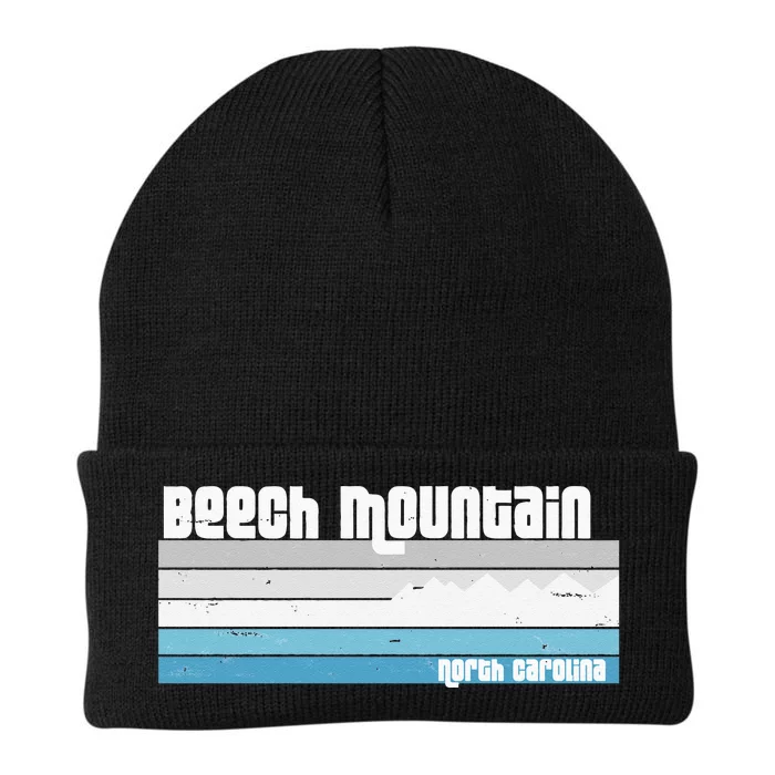 Beech Mountain North Carolina NC Retro Skiing Hiking Knit Cap Winter Beanie