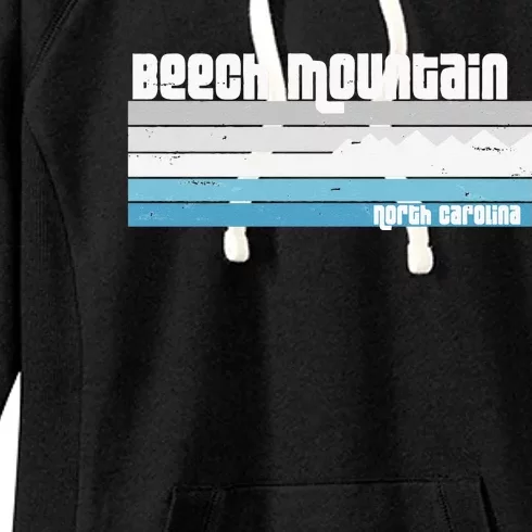 Beech Mountain North Carolina NC Retro Skiing Hiking Women's Fleece Hoodie