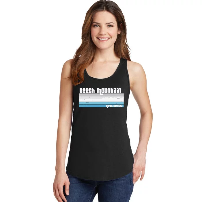 Beech Mountain North Carolina NC Retro Skiing Hiking Ladies Essential Tank