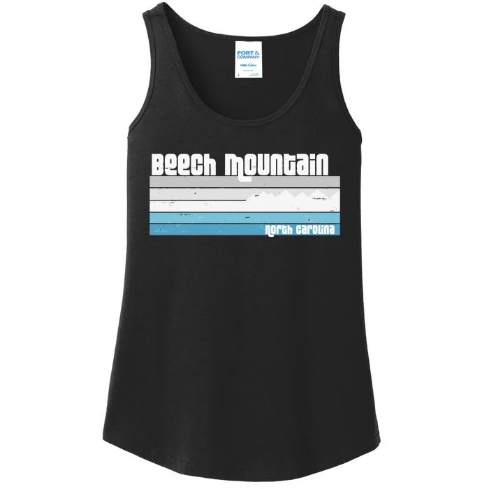 Beech Mountain North Carolina NC Retro Skiing Hiking Ladies Essential Tank