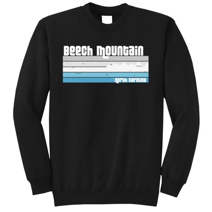 Beech Mountain North Carolina NC Retro Skiing Hiking Tall Sweatshirt