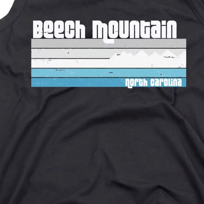 Beech Mountain North Carolina NC Retro Skiing Hiking Tank Top