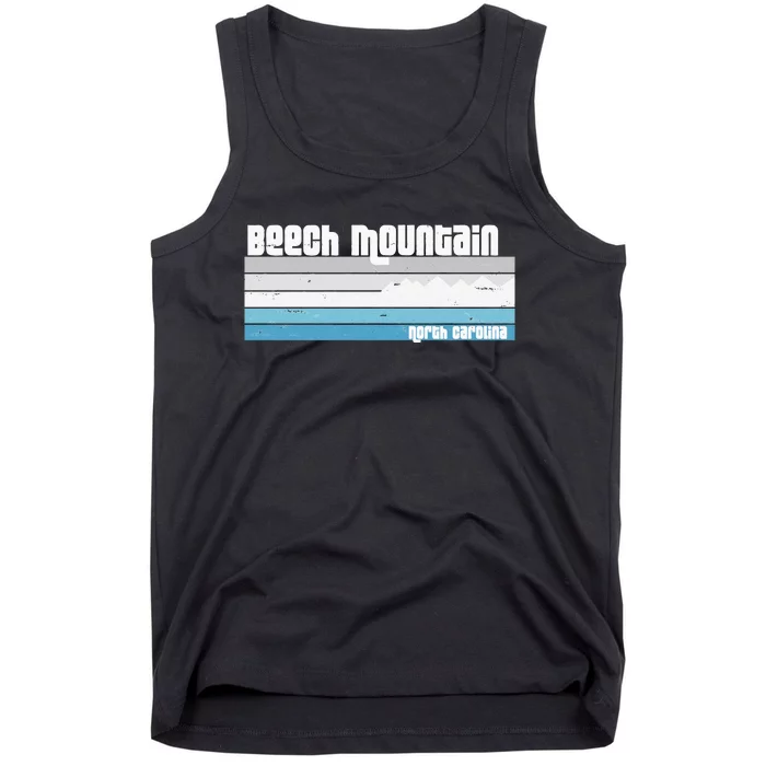 Beech Mountain North Carolina NC Retro Skiing Hiking Tank Top