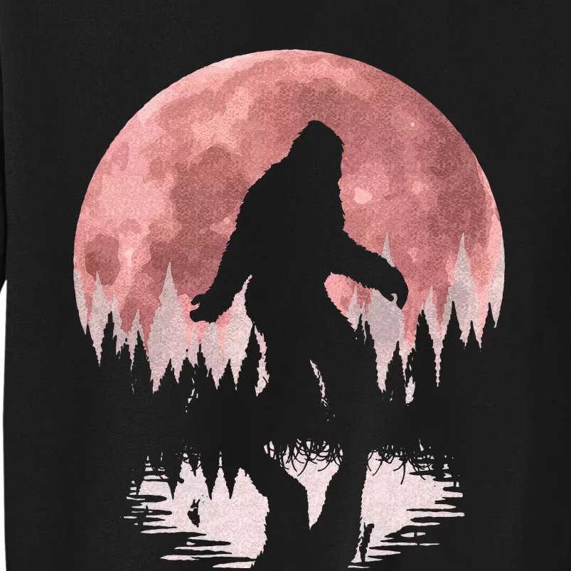 Bigfoot Moon Night Forest! Cool Sasquatch Tall Sweatshirt