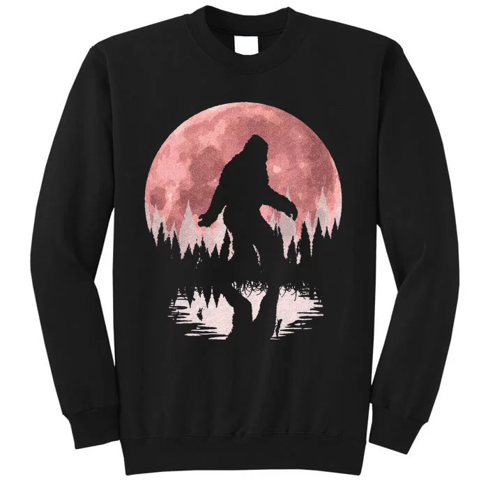 Bigfoot Moon Night Forest! Cool Sasquatch Tall Sweatshirt