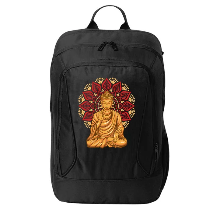 Buddha Monk Namaste Buddha Day Smile Happy Laugh Buddhism Cool Gift City Backpack