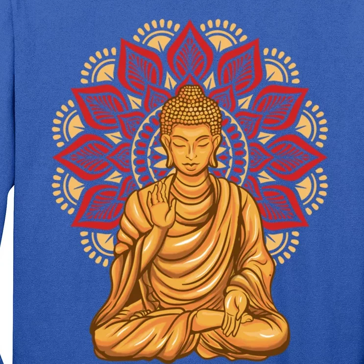 Buddha Monk Namaste Buddha Day Smile Happy Laugh Buddhism Cool Gift Long Sleeve Shirt