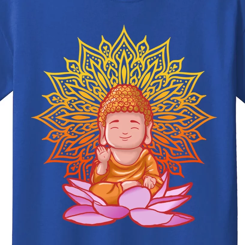 Buddha Monk Namaste Day Smile Happy Laugh Buddhism Gift Kids T-Shirt