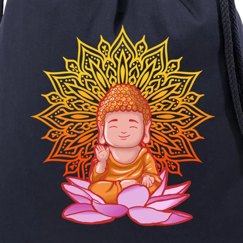 Buddha Monk Namaste Day Smile Happy Laugh Buddhism Gift Drawstring Bag