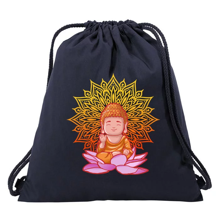 Buddha Monk Namaste Day Smile Happy Laugh Buddhism Gift Drawstring Bag