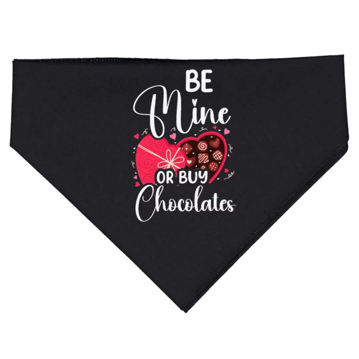 Be Mine Or Buy Chocolates Relationship Couple Heart USA-Made Doggie Bandana