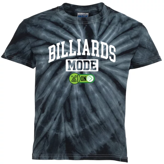 Billiards Mode On Funny Billiard Pool Play Billiards Dad Gift For Father’s Day Kids Tie-Dye T-Shirt