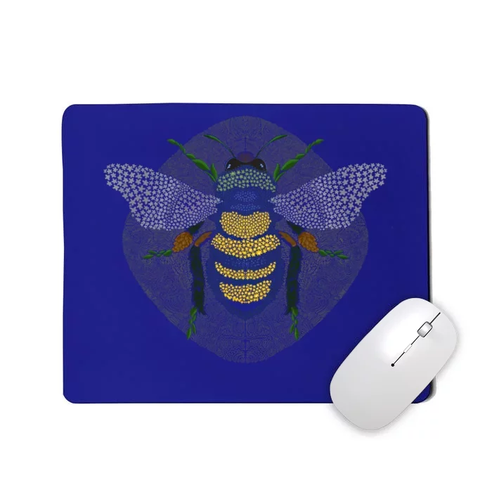 Bees Made Of Nature Flowers And Trees Save The Bees Gift Mousepad