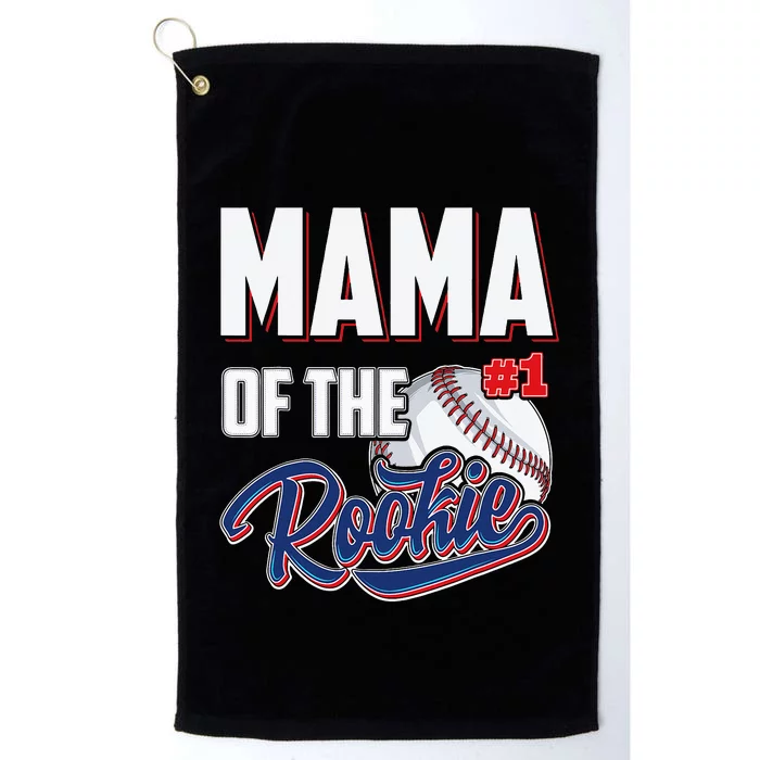 Baseball Mama of Rookie 1 Years old Team 1st Birthday Platinum Collection Golf Towel