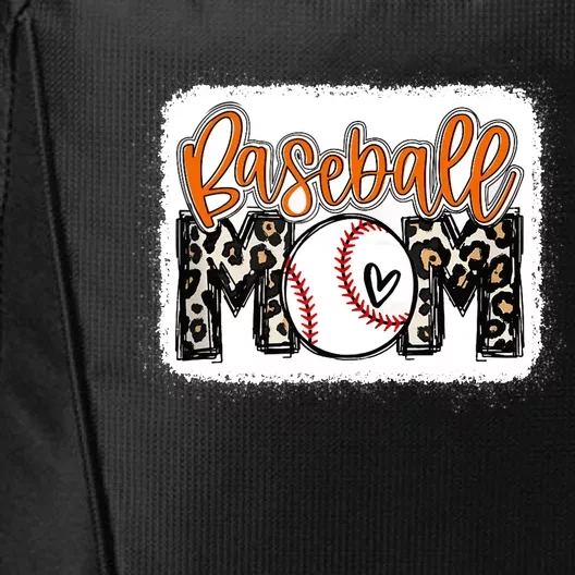 Baseball Mom Orange Leopard Baseball Mama Tank Top City Backpack