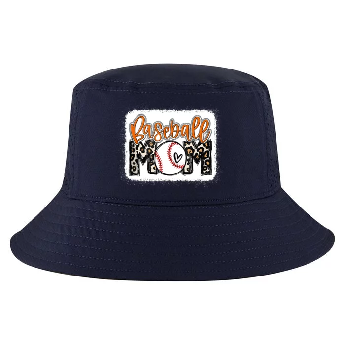 Baseball Mom Orange Leopard Baseball Mama Tank Top Cool Comfort Performance Bucket Hat