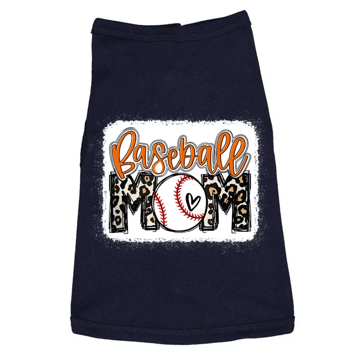 Baseball Mom Orange Leopard Baseball Mama Tank Top Doggie Tank