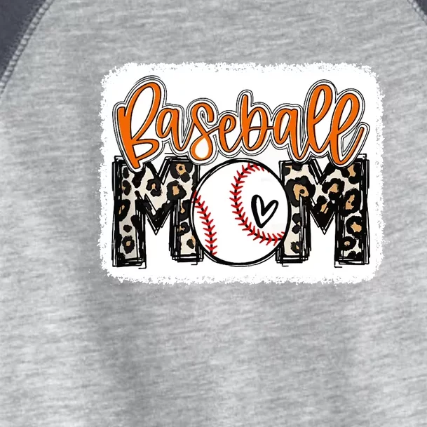 Baseball Mom Orange Leopard Baseball Mama Tank Top Toddler Fine Jersey T-Shirt