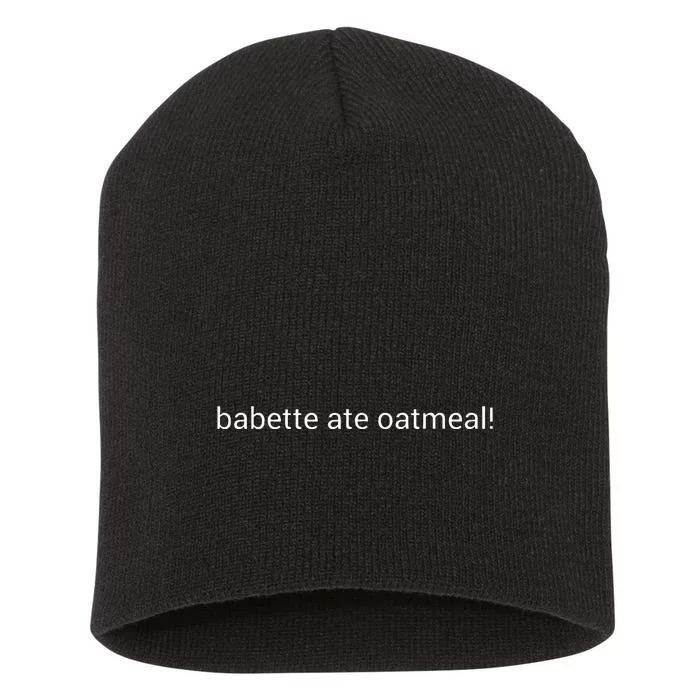 Babette Measure Oatmeal Short Acrylic Beanie